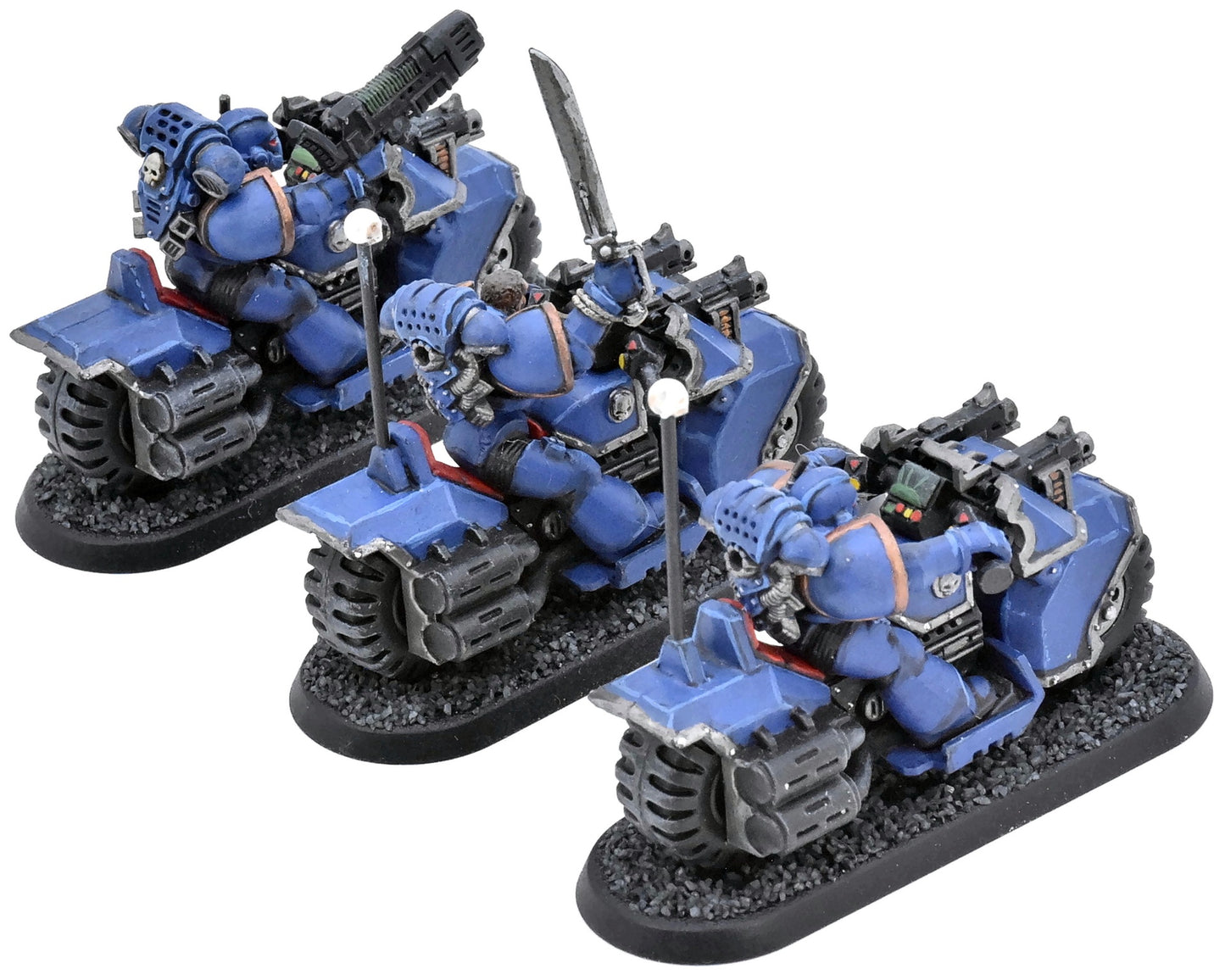 SPACE MARINES 3 Bikers #1 PAINTED Warhammer 40K 1496