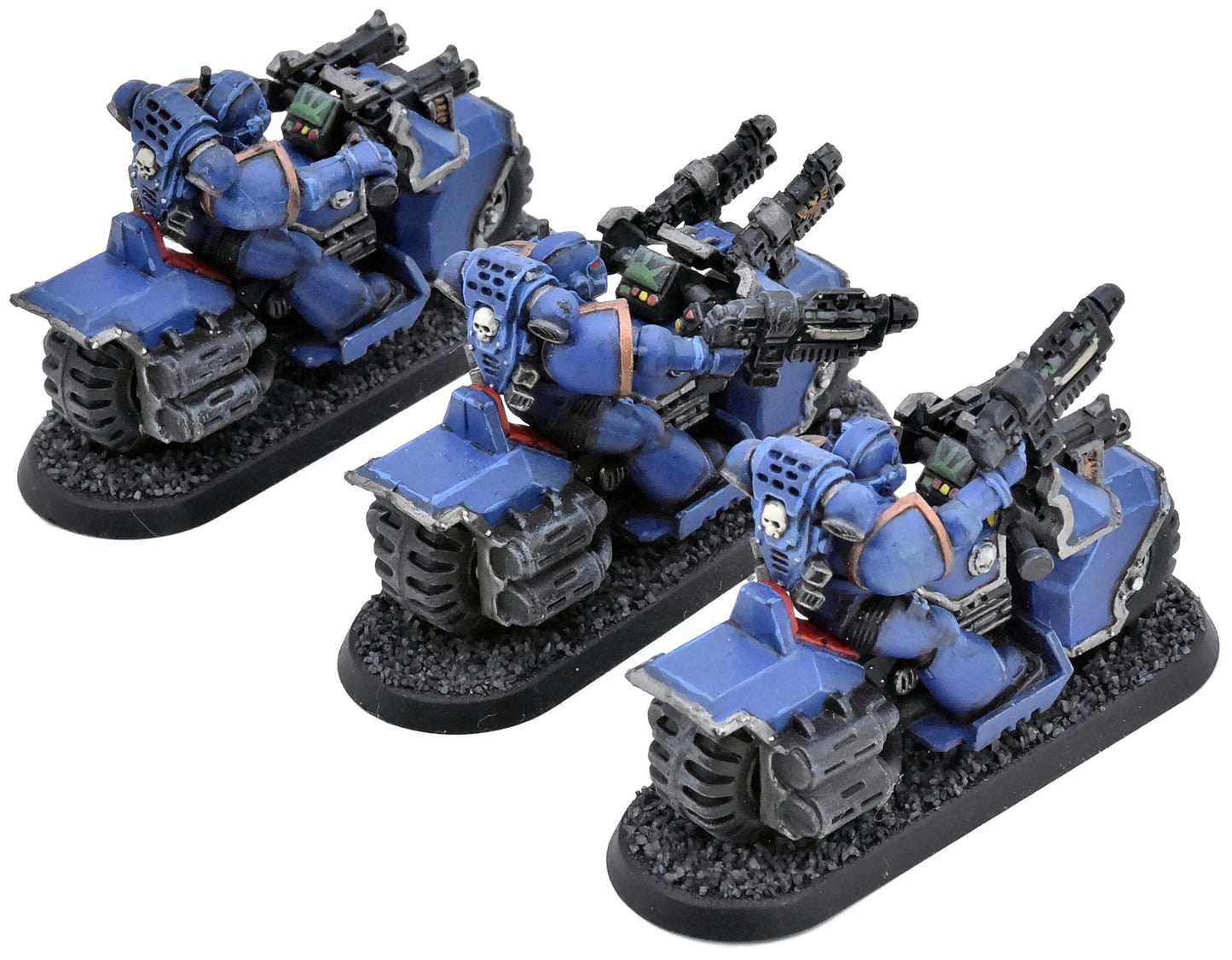 SPACE MARINES 3 Bikers #2 PAINTED Warhammer 40K 1496