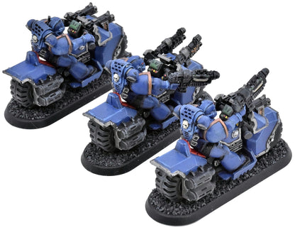 SPACE MARINES 3 Bikers #2 PAINTED Warhammer 40K 1496