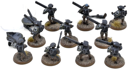 TAU EMPIRE 10 Pathfinder Team With Drone #1 WELL PAINTED Warhammer 40K 1595