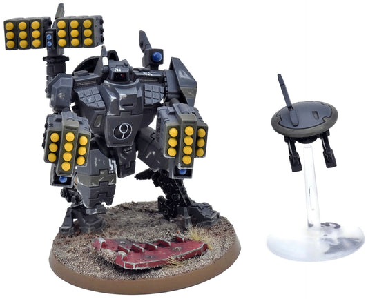 TAU EMPIRE Xv88 Broadside Battlesuit With Drone #2 WELL PAINTED 40K 1601