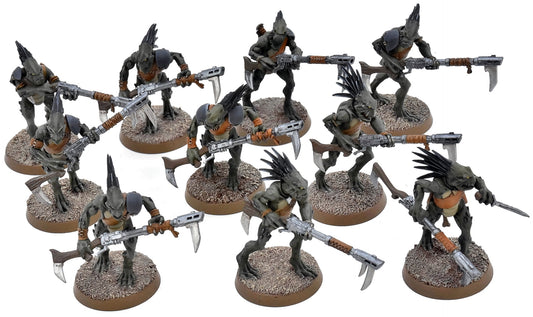 TAU EMPIRE 10 Kroot Carnivore Squad #1 WELL PAINTED 40K 1625