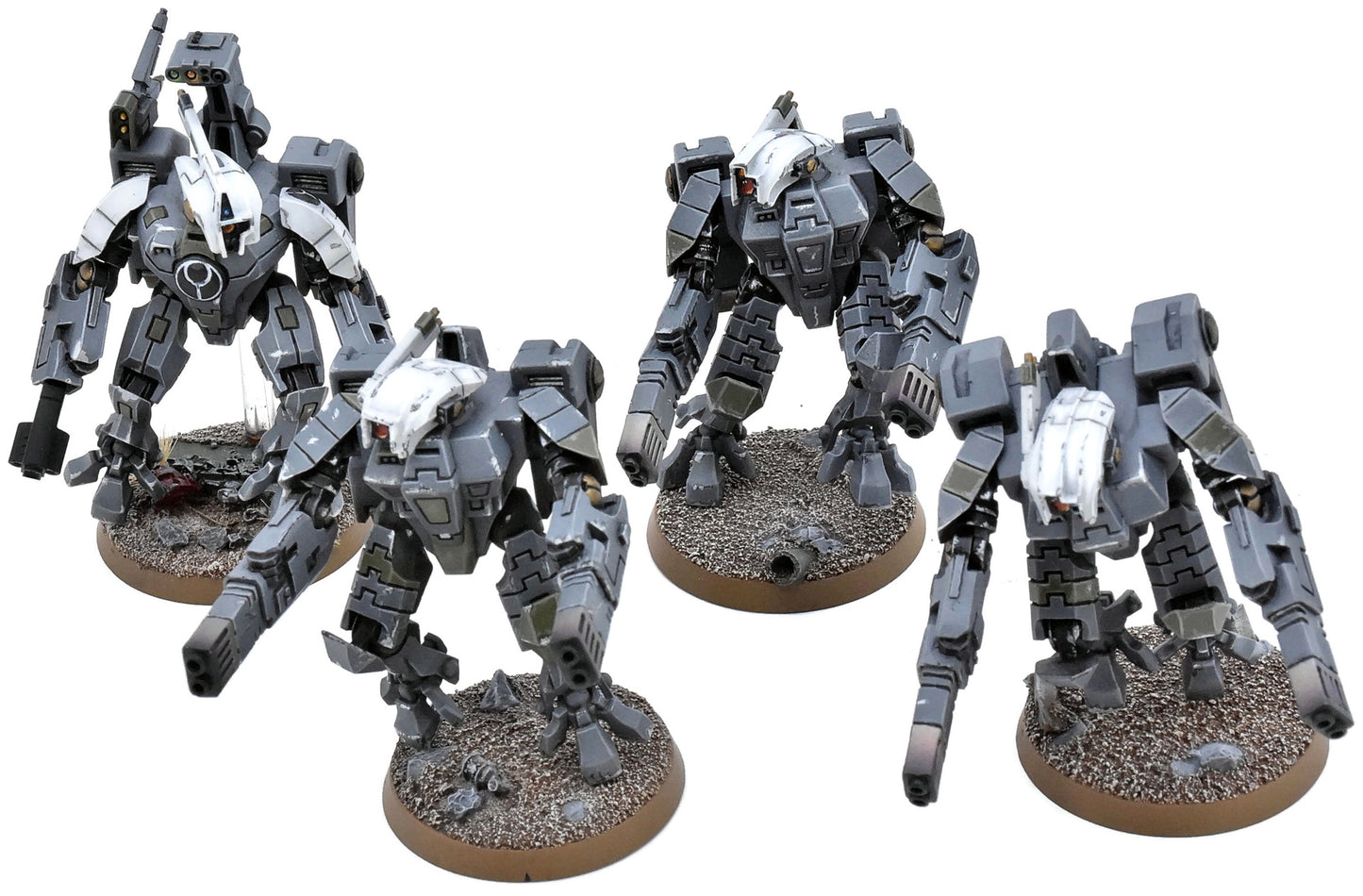 TAU EMPIRE 4 Xv8 Hazard Suits Converted #2 WELL PAINTED CONVERTED