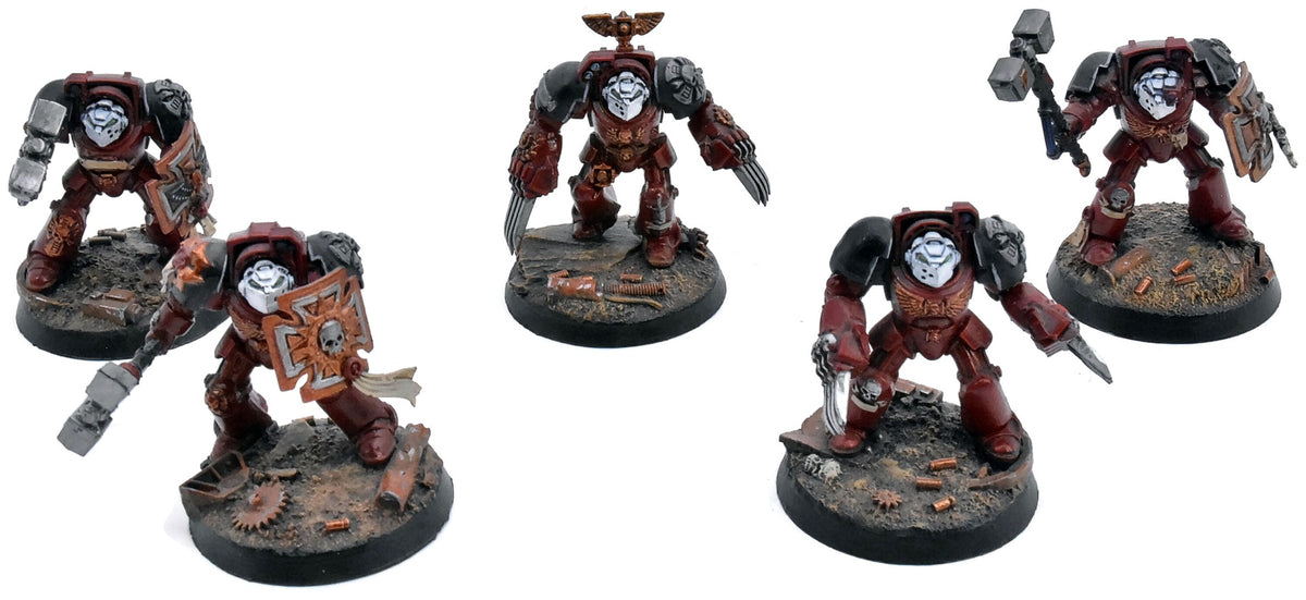 SPACE MARINES 5 Terminator Assault Squad #1 Warhammer 40K WELL PAINTED 9962