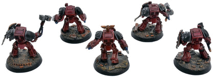 SPACE MARINES 5 Terminator Assault Squad #1 Warhammer 40K WELL PAINTED 9962