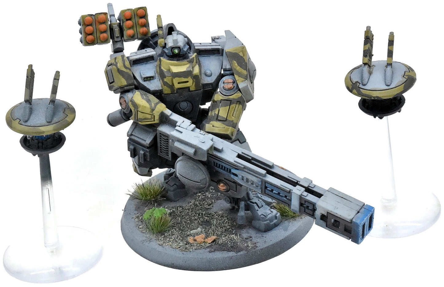 TAU EMPIRE Xv88 Broadside Battlesuit With Drones #6 WELL PAINTED 40K 1687