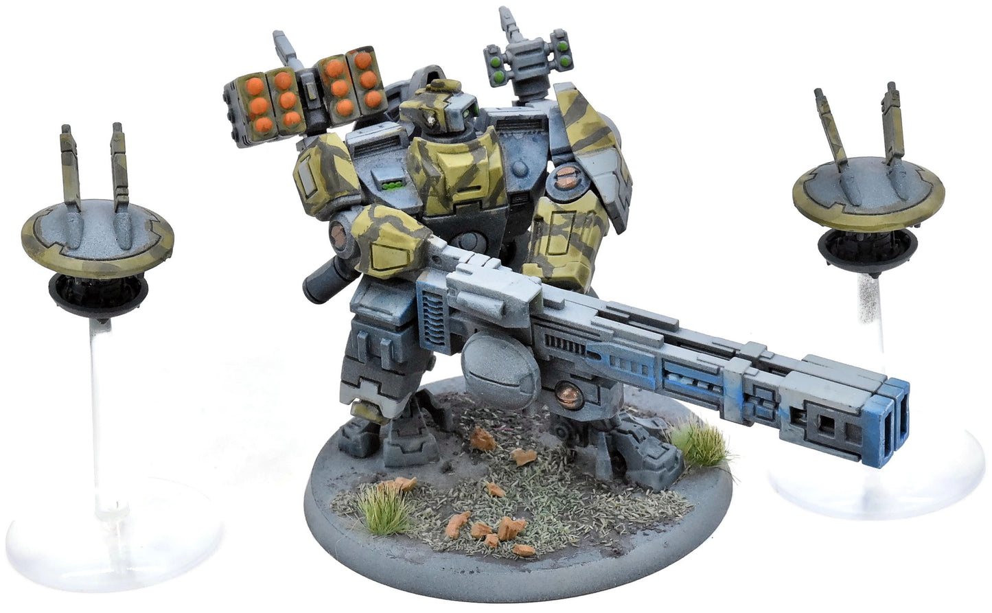 TAU EMPIRE Xv88 Broadside Battlesuit With Drones #4 WELL PAINTED 40K 1694