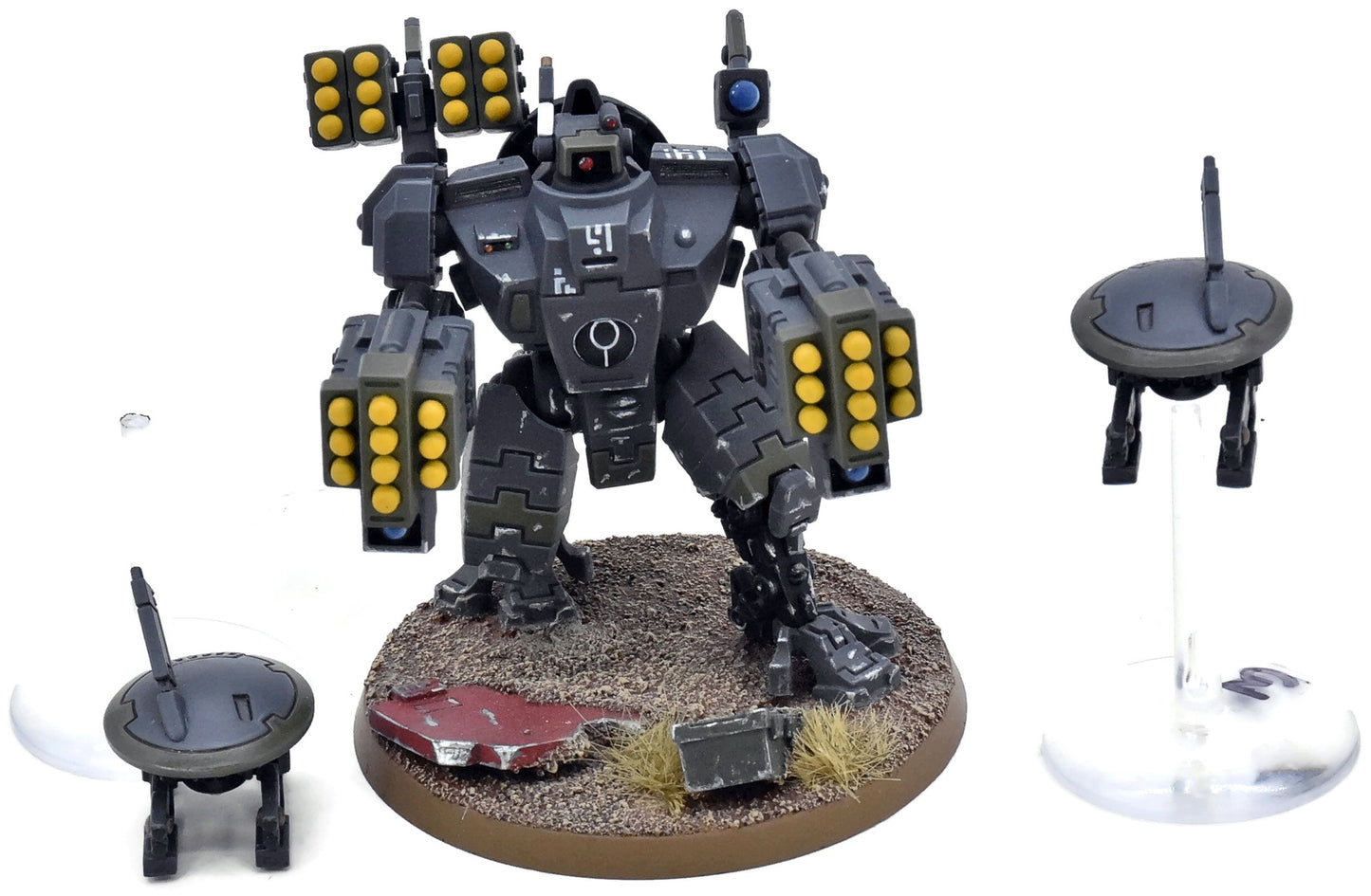 TAU EMPIRE Xv88 Broadside Battlesuit With Drones #1 WELL PAINTED 40K 1700