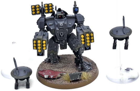 TAU EMPIRE Xv88 Broadside Battlesuit With Drones #1 WELL PAINTED 40K 1700