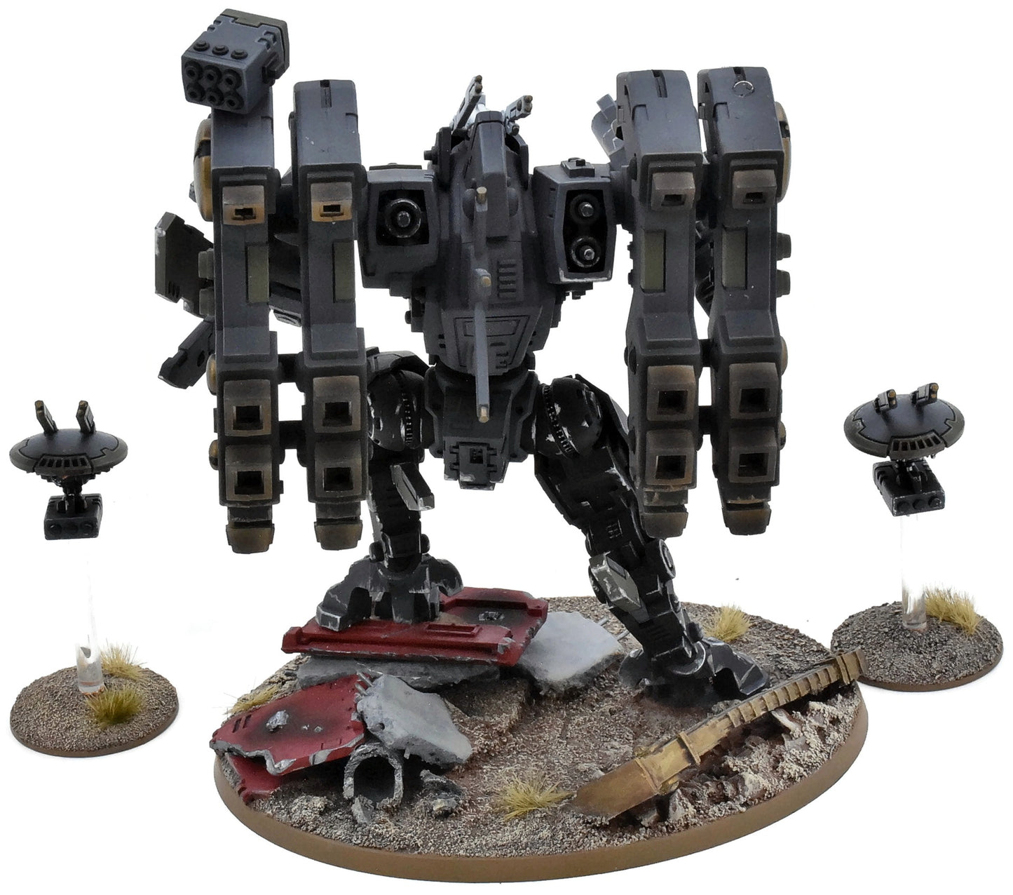 TAU EMPIRE Xv104 Riptide Battlesuit With Drones #1 WELL PAINTED 40K 1762
