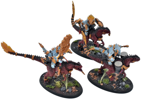 SERAPHON 3 Aggradon Lancers #2 WELL PAINTED Warhammer Sigmar 1793