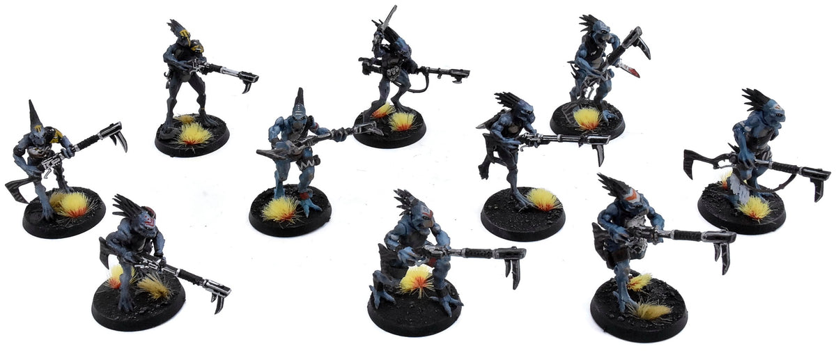 TAU EMPIRE 10 Kroot Carnivores #3 WELL PAINTED Warhammer 40K 0135