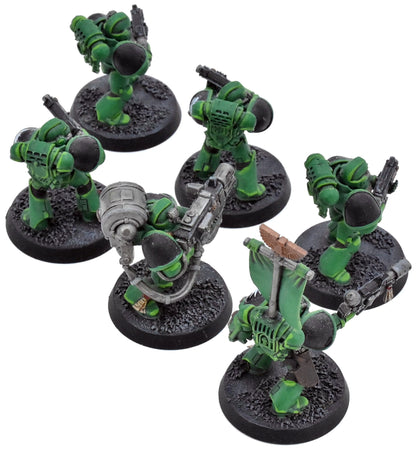 SPACE MARINES 6 Tactical Marines #1 PAINTED Warhammer 40K 1816