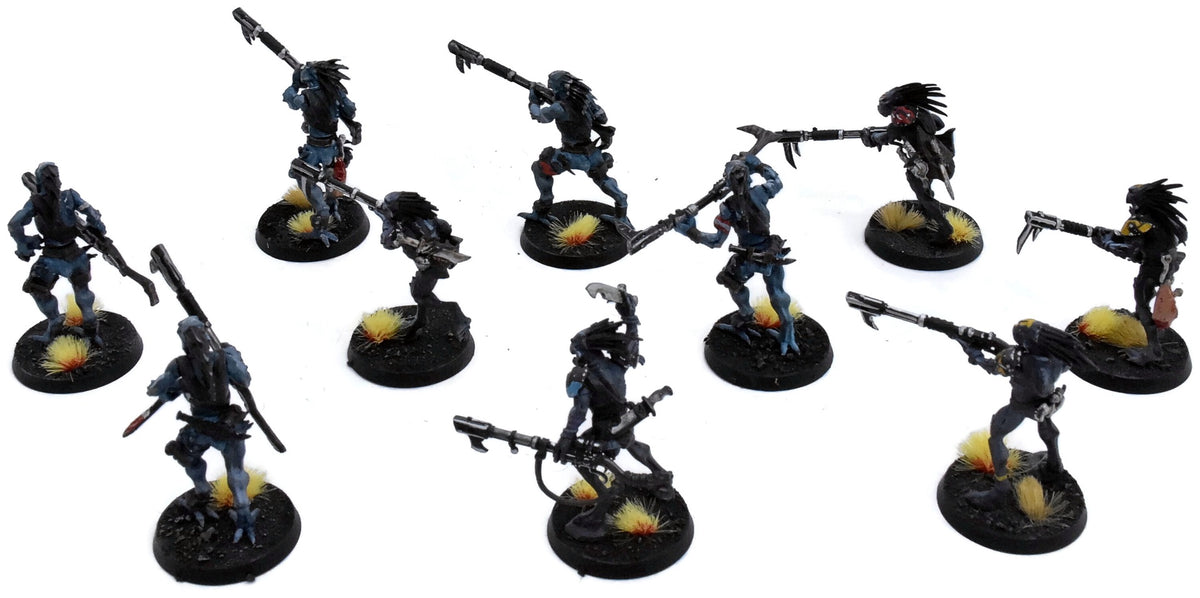 TAU EMPIRE 10 Kroot Carnivores #3 WELL PAINTED Warhammer 40K 0135