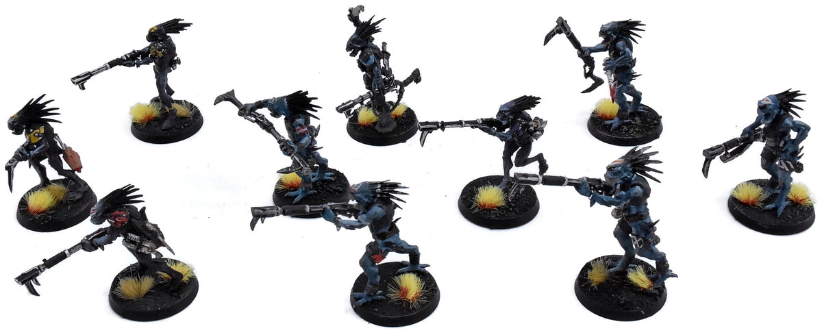 TAU EMPIRE 10 Kroot Carnivores #3 WELL PAINTED Warhammer 40K 0135