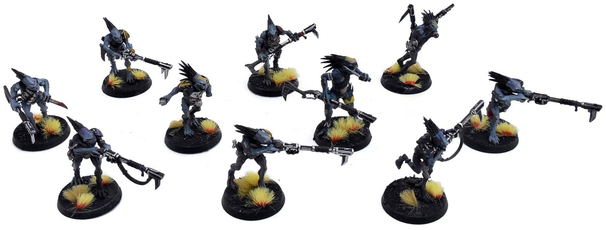 TAU EMPIRE 10 Kroot Carnivores #5 WELL PAINTED Warhammer 40K 0142