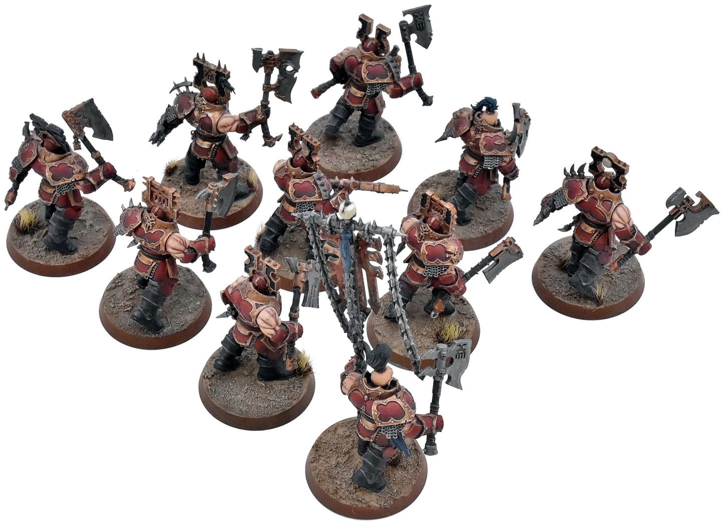 BLADES OF KHORNE 10 Blood Warriors #1 WELL PAINTED Warhammer Sigmar 1854