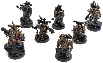 DEATH GUARD 7 Plague Marines #1 PRO PAINTED Warhammer 40K 0159