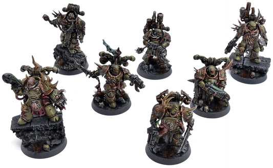 DEATH GUARD 7 Plague Marines #1 PRO PAINTED Warhammer 40K 0159