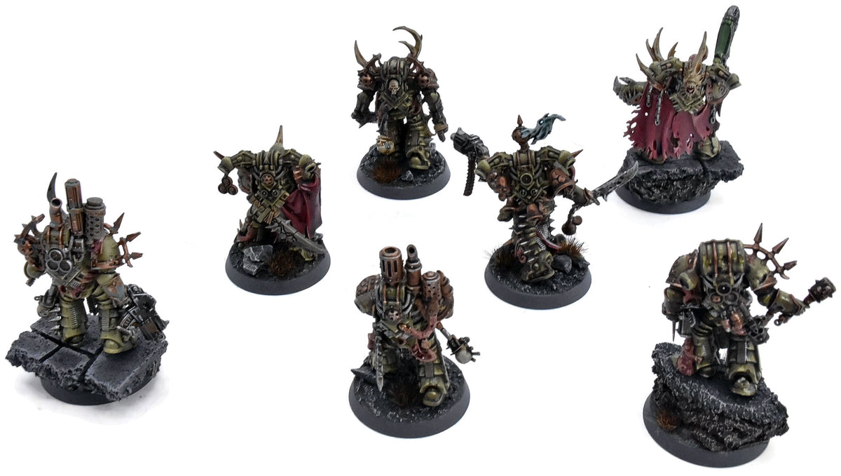 DEATH GUARD 7 Plague Marines #1 PRO PAINTED Warhammer 40K 0159