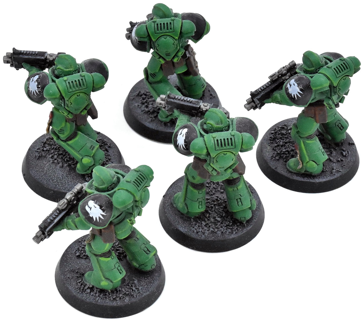 SPACE MARINES 5 Assault Intercessors #1 WELL PAINTED Warhammer 40K 1861