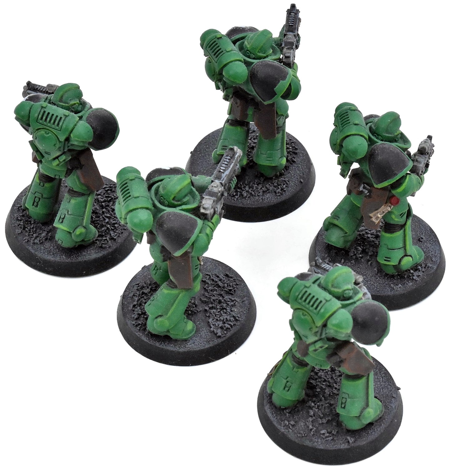 SPACE MARINES 5 Assault Intercessors #1 WELL PAINTED Warhammer 40K 1861