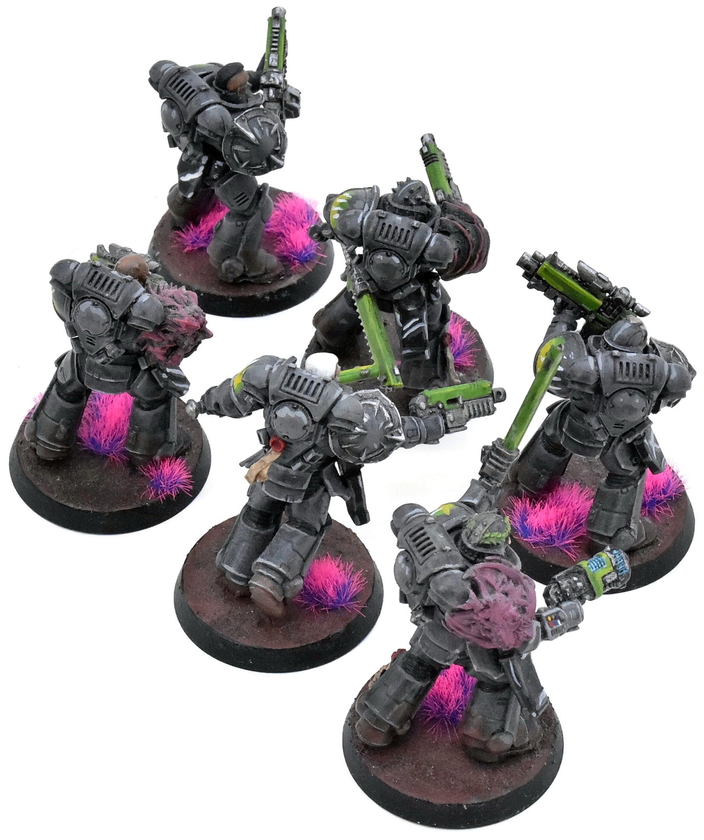 CHAOS SPACE MARINES 6 Legionaries #1 CONVERTED WELL PAINTED 40K Killteam 1892