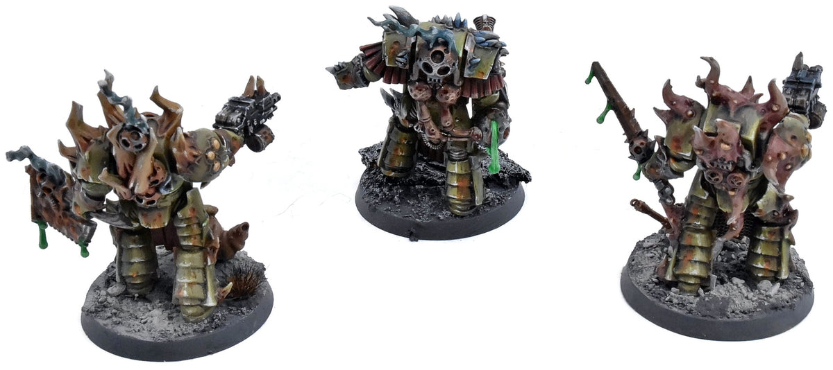 DEATH GUARD 3 Blightlord Terminators #1 PRO PAINTED Warhammer 40K 0180