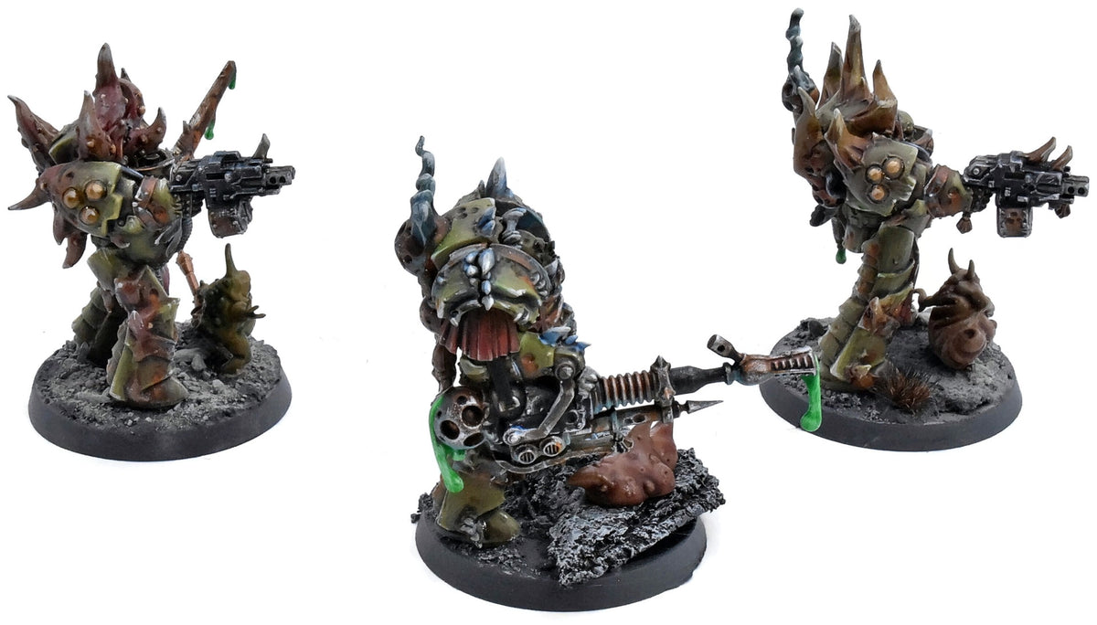 DEATH GUARD 3 Blightlord Terminators #1 PRO PAINTED Warhammer 40K 0180