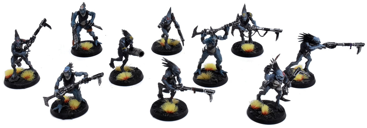 TAU EMPIRE 10 Kroot Carnivores #2 WELL PAINTED Warhammer 40K 0241