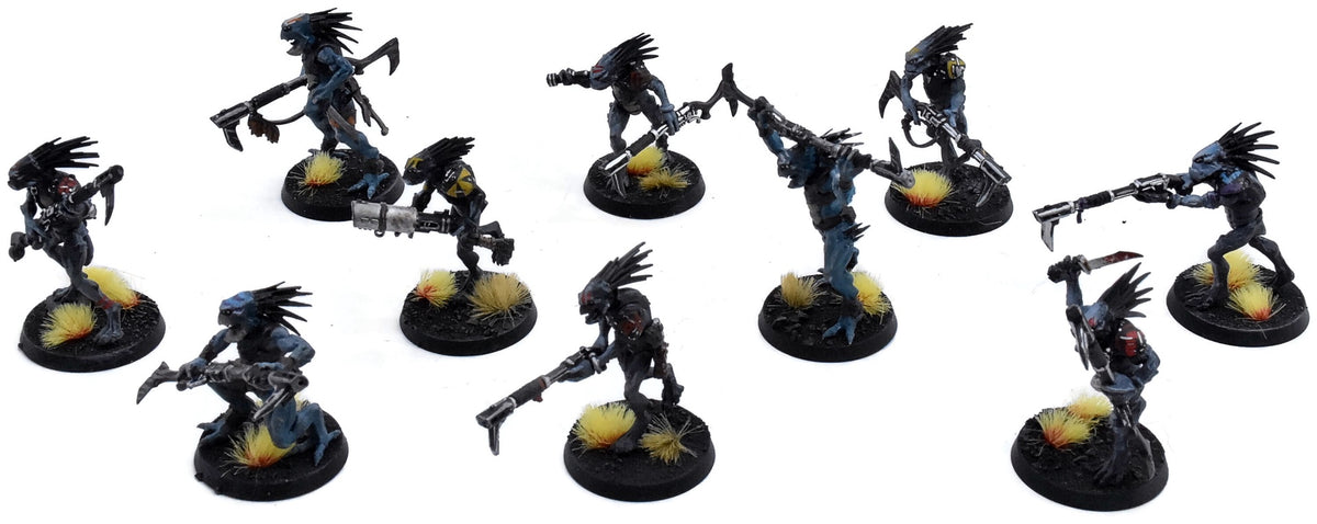 TAU EMPIRE 10 Kroot Carnivores #2 WELL PAINTED Warhammer 40K 0241
