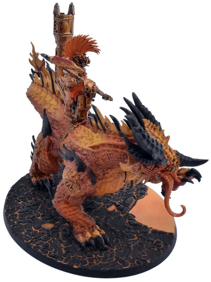 FYRESLAYERS Auric Runefather On Magmadroth #1 WELL PAINTED Warhammer Sigmar 9012