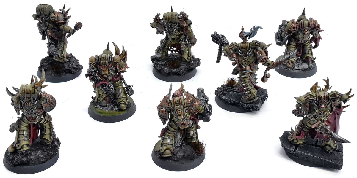 DEATH GUARD 8 Plague Marines #2 PRO PAINTED Warhammer 40K 0272
