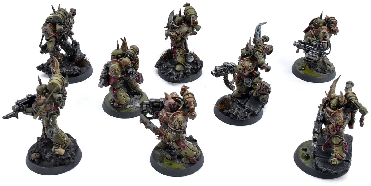 DEATH GUARD 8 Plague Marines #2 PRO PAINTED Warhammer 40K 0272