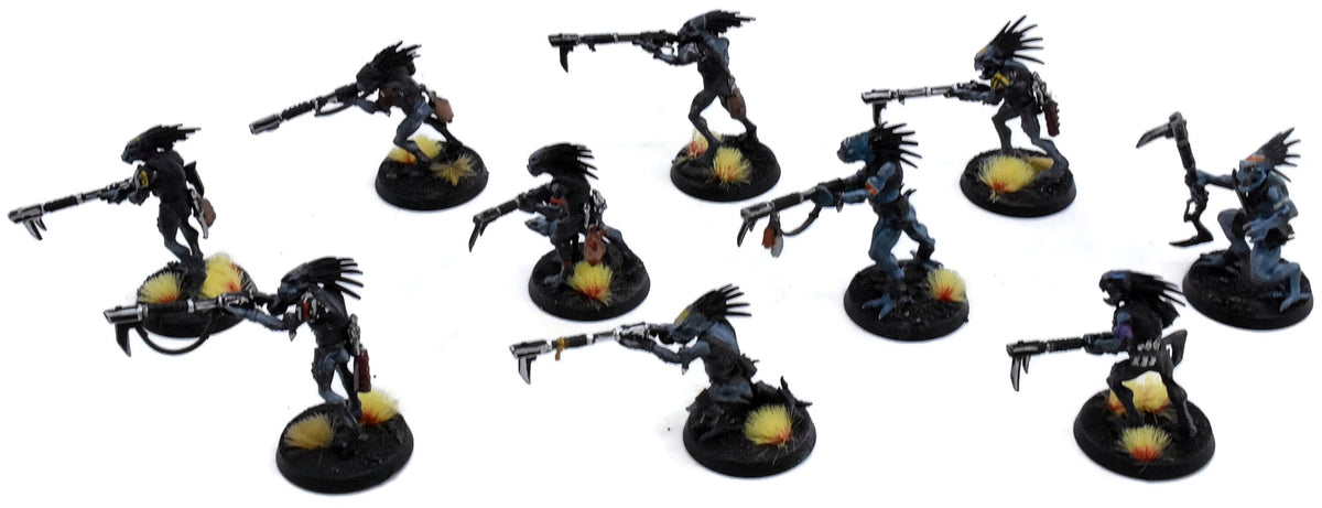 TAU EMPIRE 10 Kroot Carnivores #4 WELL PAINTED Warhammer 40K 0395