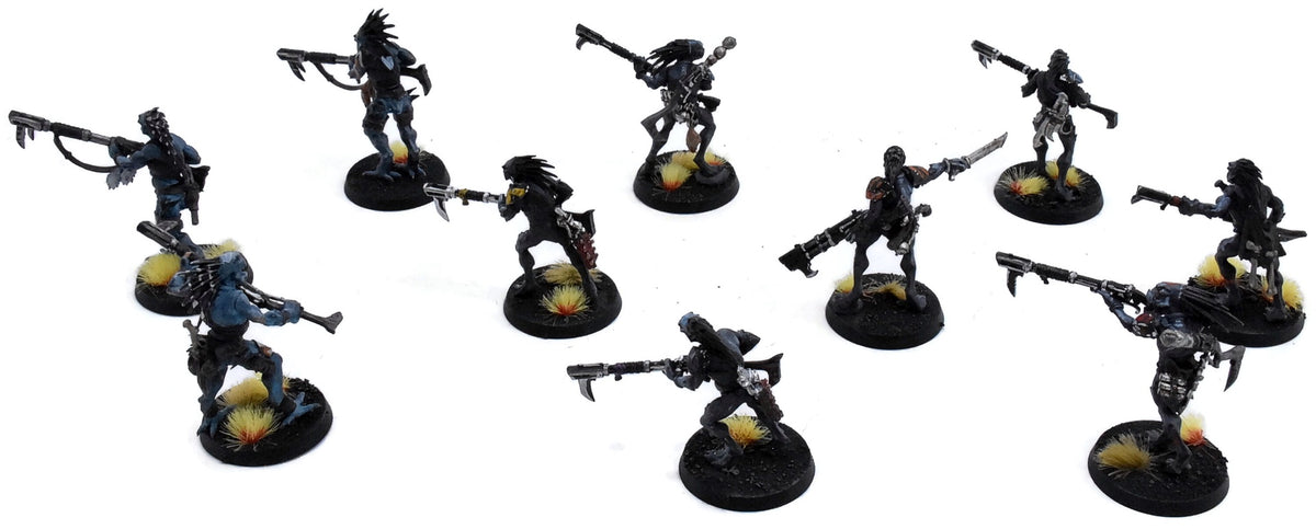 TAU EMPIRE 10 Kroot Carnivores #6 WELL PAINTED Warhammer 40K 0401