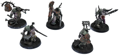 MAGGOTKIN OF NURGLE 5 Putrid Blightkings #1 WELL PAINTED Warhammer Sigmar 9173