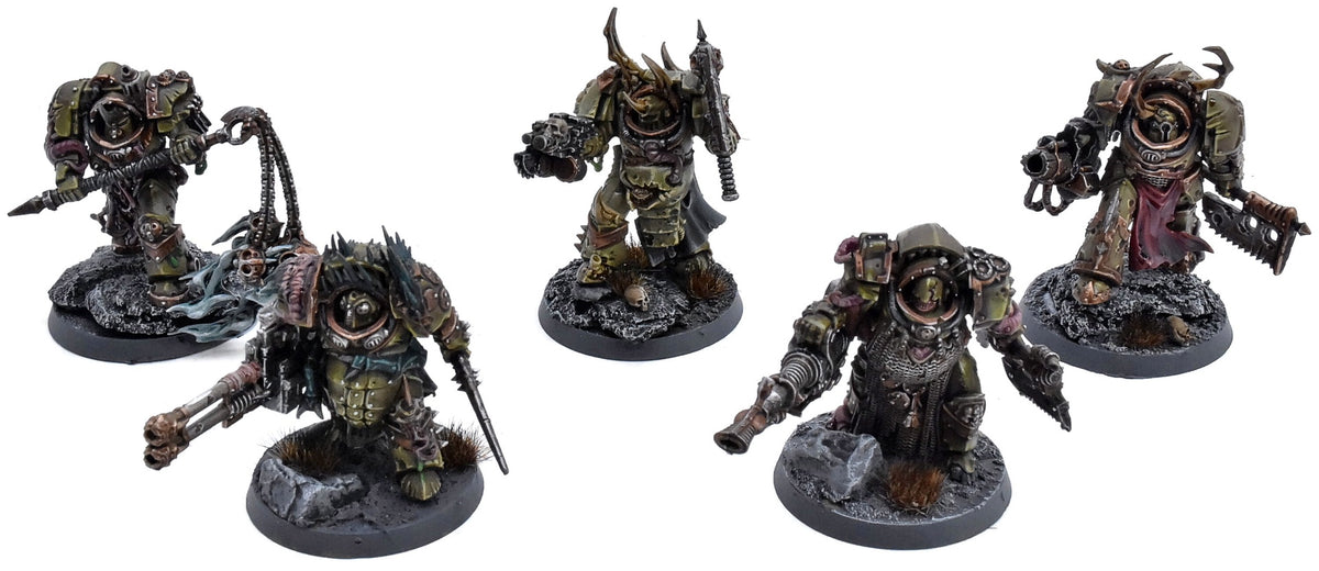 DEATH GUARD 5 Blightlord Terminators #1 PRO PAINTED Warhammer 40K 0463