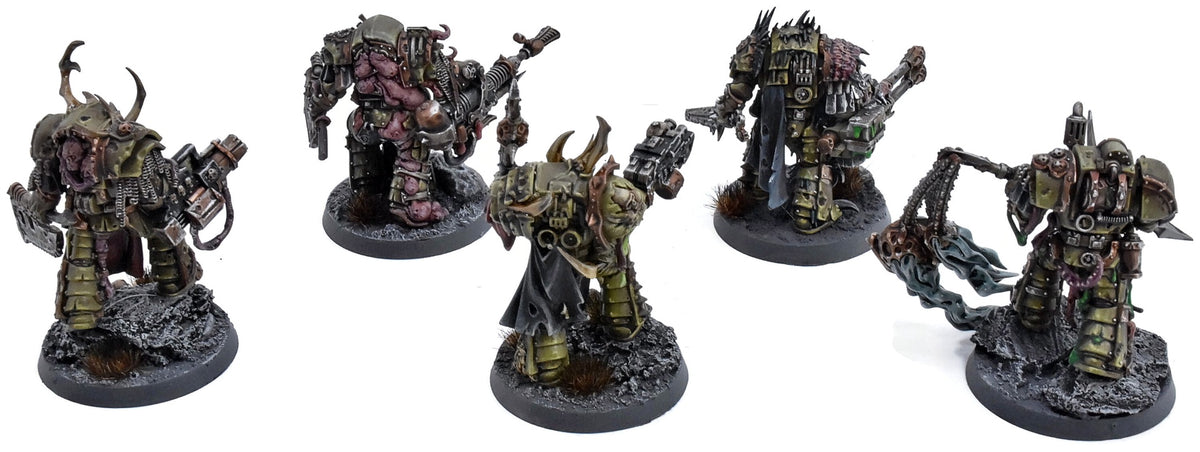 DEATH GUARD 5 Blightlord Terminators #1 PRO PAINTED Warhammer 40K 0463