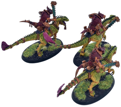 SERAPHON 3 Saurus Scar-Veteran On Aggradon #2 WELL PAINTED Sigmar 2349