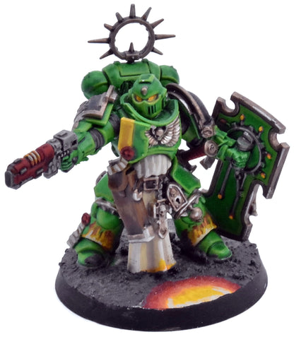 SPACE MARINES Lieutenant with Storm Shield #1 WELL PAINTED Warhammer 40K 9333