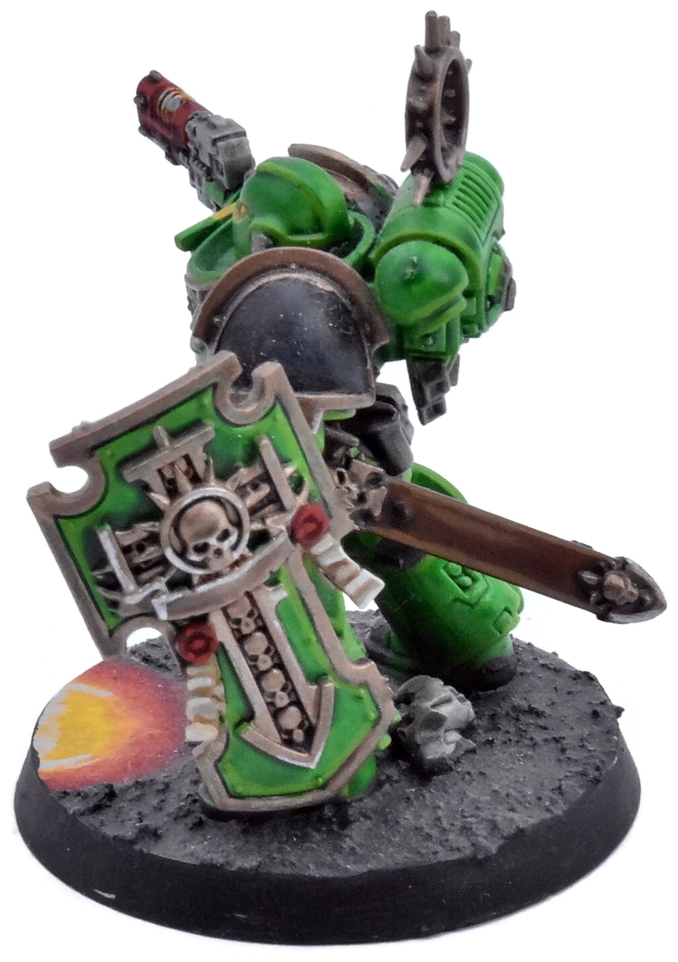 SPACE MARINES Lieutenant with Storm Shield #1 WELL PAINTED Warhammer 40K 9333