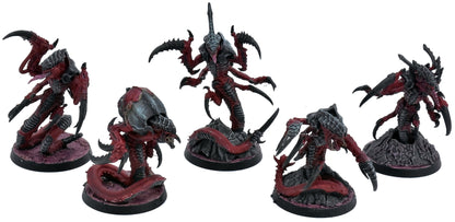 TYRANIDS 5 Raveners Brood #1 WELL PAINTED Warhammer 40K 0951
