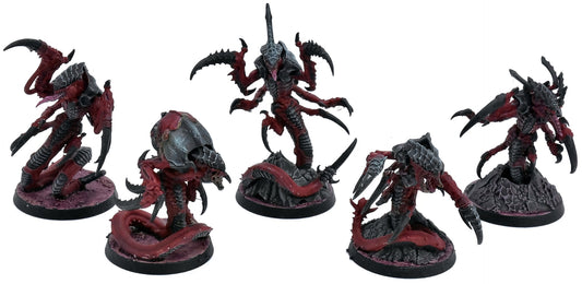 TYRANIDS 5 Raveners Brood #1 WELL PAINTED Warhammer 40K 0951