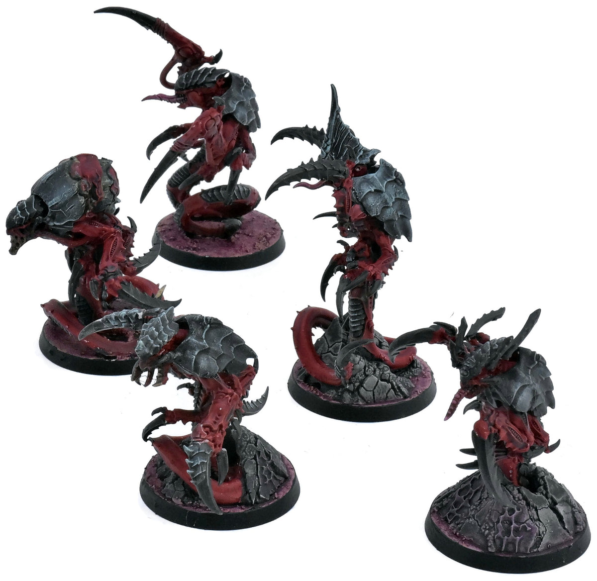 TYRANIDS 5 Raveners Brood #1 WELL PAINTED Warhammer 40K 0951