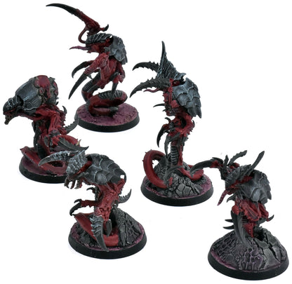 TYRANIDS 5 Raveners Brood #1 WELL PAINTED Warhammer 40K 0951