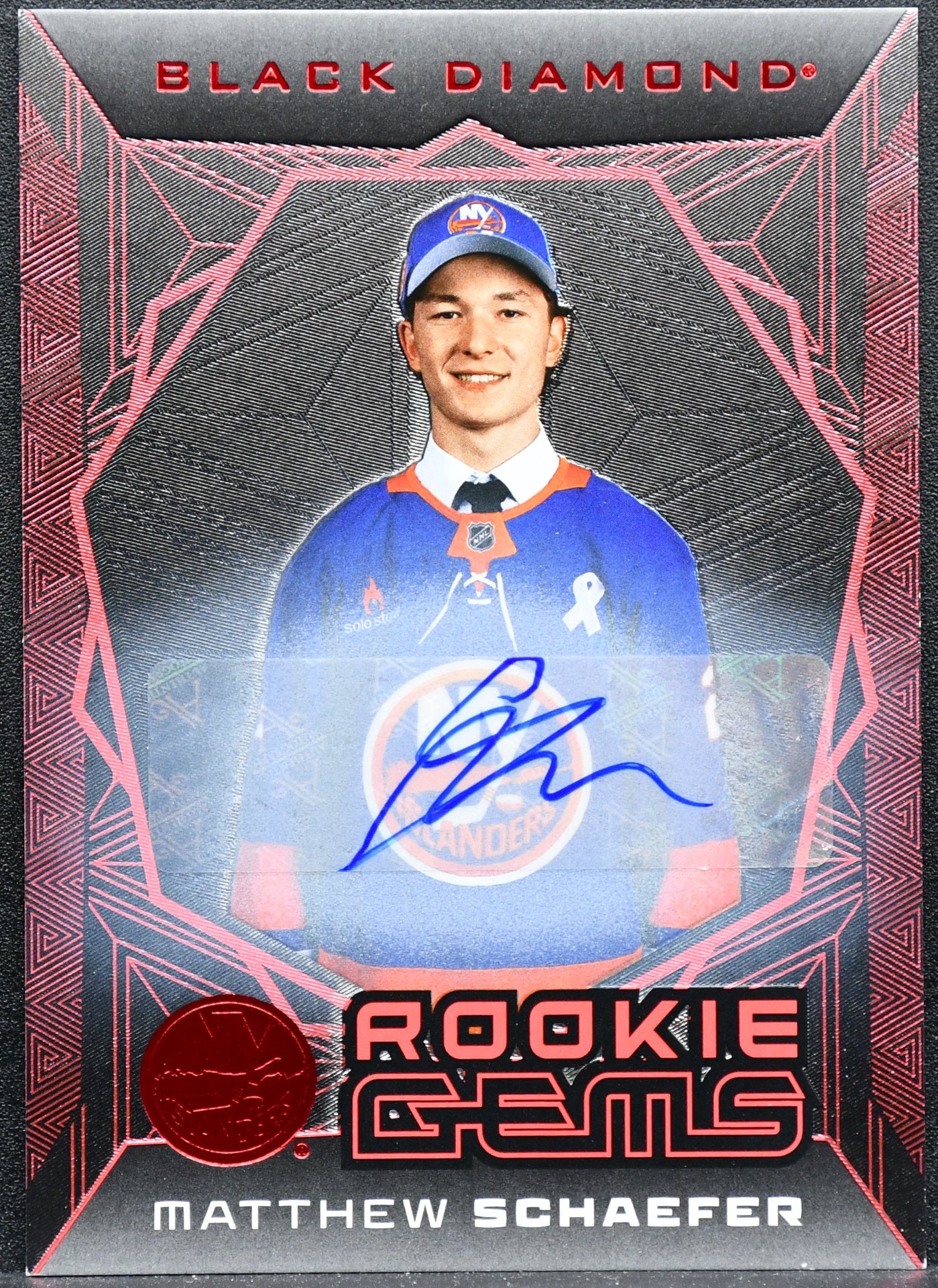 UD Matthew SCHAEFER Rookie Gems Auto New York 01/10 2025-26 Black Diamond