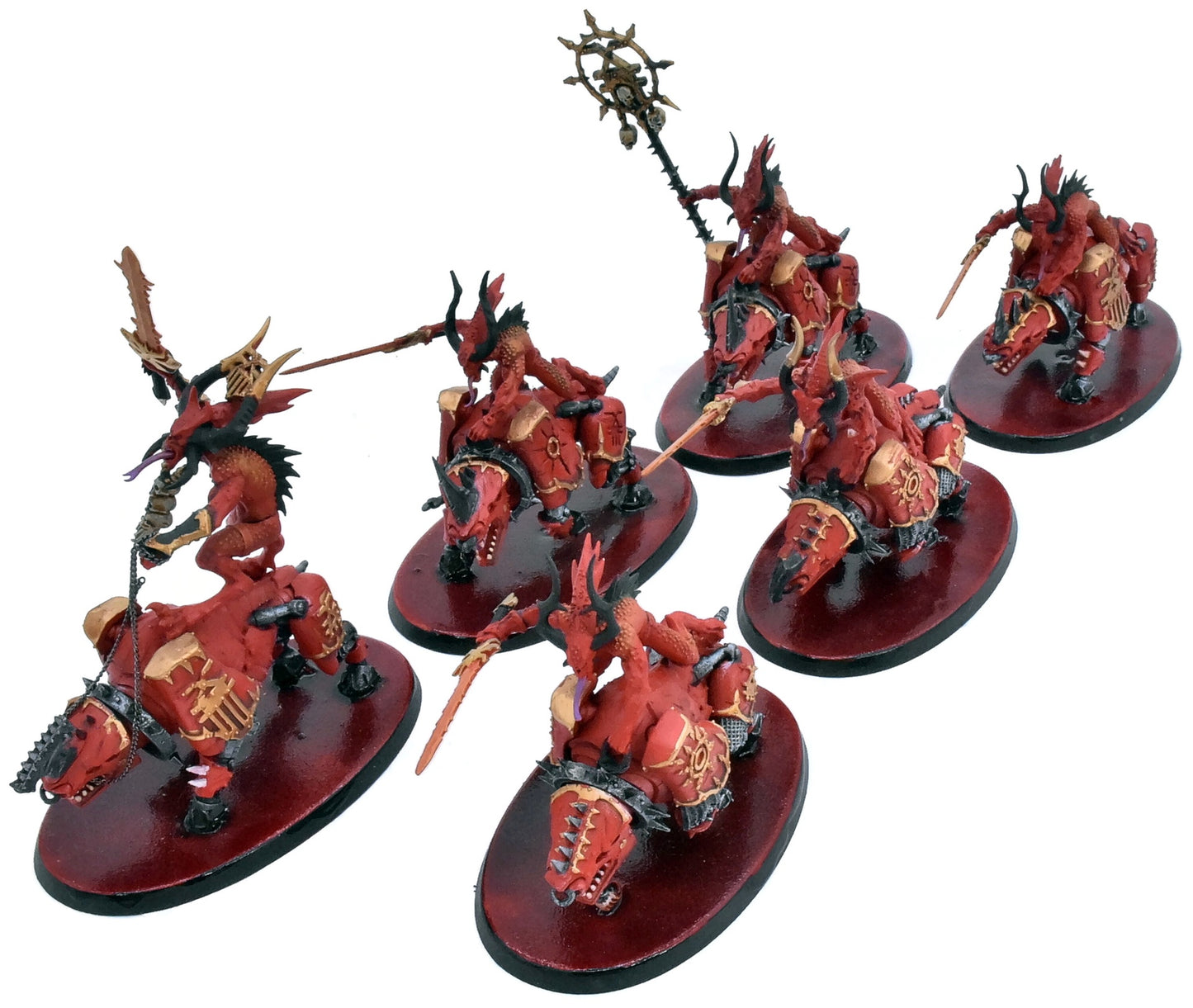 BLADES OF KHORNE 6 Daemons Bloodcrushers #1 WELL PAINTED Sigmar 0162