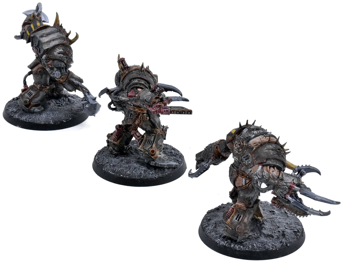 CHAOS SPACE MARINES 3 Mutilators #1 WELL PAINTED Warhammer 40K 1132