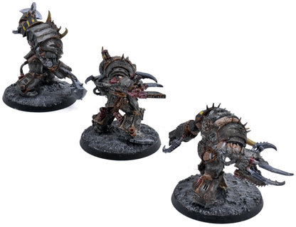 CHAOS SPACE MARINES 3 Mutilators #1 WELL PAINTED Warhammer 40K 1132